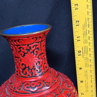 Cinnebar Vase