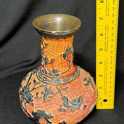 Cinnebar medium vase
