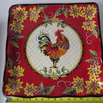 Julie Ueland Rooster Serving Tray, Very Lg 16"