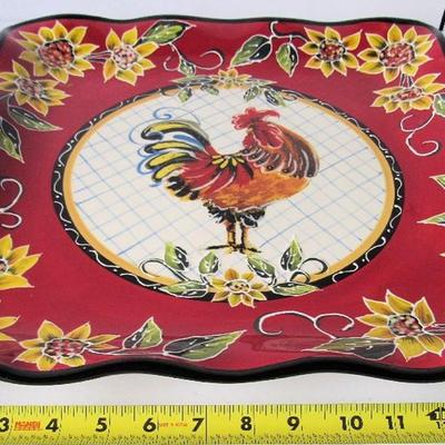 Julie Ueland Rooster Serving Tray, Very Lg 16"
