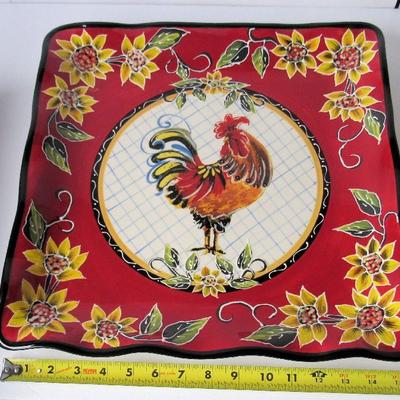 Julie Ueland Rooster Serving Tray, Very Lg 16"
