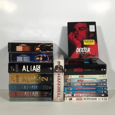 LOT 14: Complete Series DVDs - Dexter, Hannibal, Dark Angel & Alias