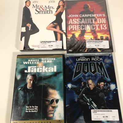 LOT 29: Collection of NIP Action / Adventure DVDs - The Expendables, War of the Worlds, Doom, Die Hard Trilogy & More