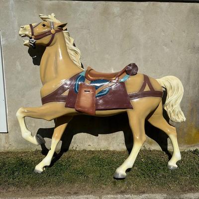 LOT 82: Vintage Fiberglass Carousel Horse