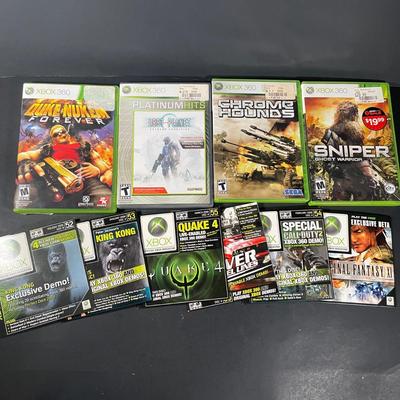 LOT 90: Collection Of Xbox 360 Games, Demo Discs, & Magazines