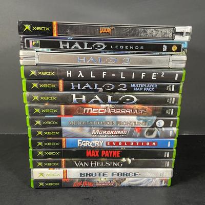 LOT 92: Collection Of Original Xbox Games - Doom 3 Collectors Edition, Halo 2 Collectors Edition, Van Helsing, Evil Dead & More