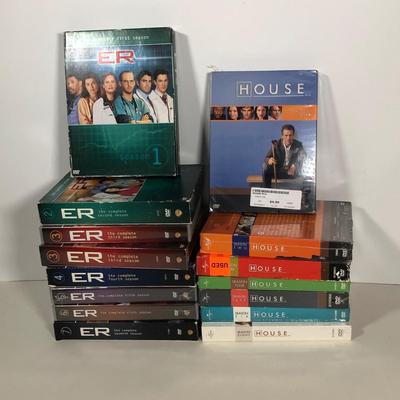 LOT 109: Medical Drama TV Show DVDs - ER S1-7 & House, MD