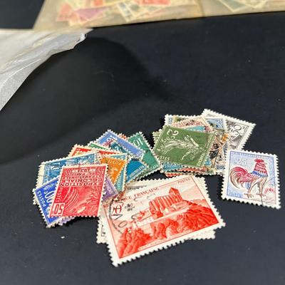 LOT 126: Collection of Vintage International Postage Stamps - France, Germany and More