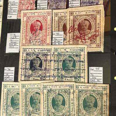 LOT 136: Vintage Indian Stamp Coillection
