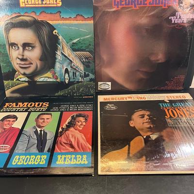 LOT 140: Country Music Vinyl Record Collection - George Jones, Buck Owens, Mel Tillis and More