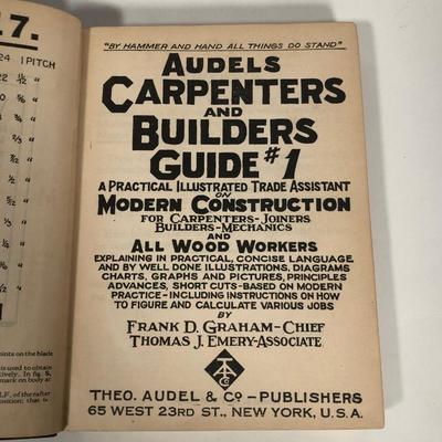LOT 161: Antique 1923 Audels Carpenters and Builders Guides #1-4