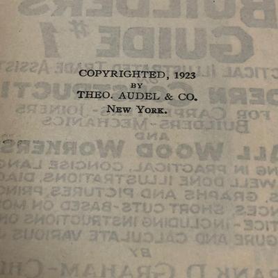 LOT 161: Antique 1923 Audels Carpenters and Builders Guides #1-4
