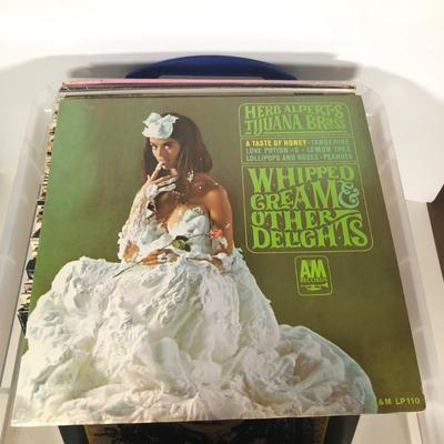 LOT 188: Plastic Record Crate Full of Vinyl Records