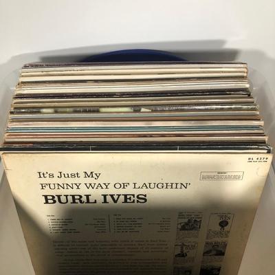 LOT 188: Plastic Record Crate Full of Vinyl Records