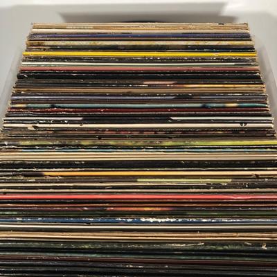LOT 195: Plastic Record Tote w/ Vinyl Country Records & More
