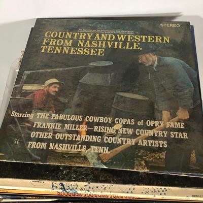 LOT 195: Plastic Record Tote w/ Vinyl Country Records & More
