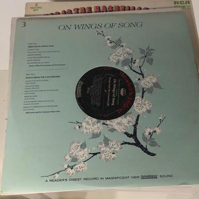 LOT 197: Plastic Record Tote w/ Vinyl Records