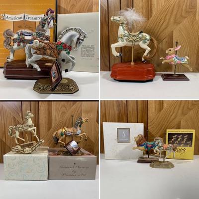LOT 225: Carousel Horse Collection: American Treasures, Willitts Galleries, Avon, San Francisco Music Box Company, & More
