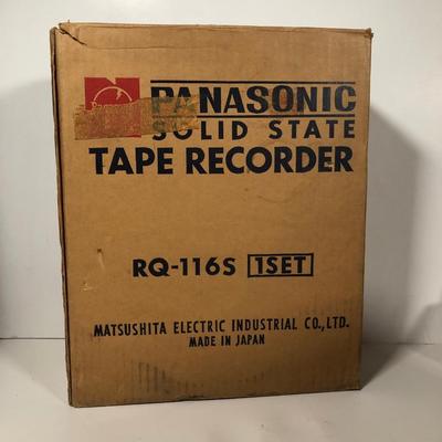 LOT 271: Vintage Panasonic Solid State Tape Recorder RS-116S w/ Microphone and Box