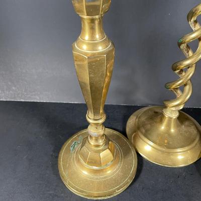 LOT 281: Brass Candle Holder Collection