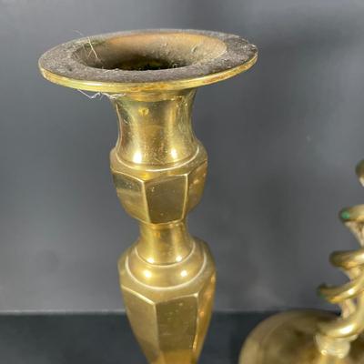 LOT 281: Brass Candle Holder Collection