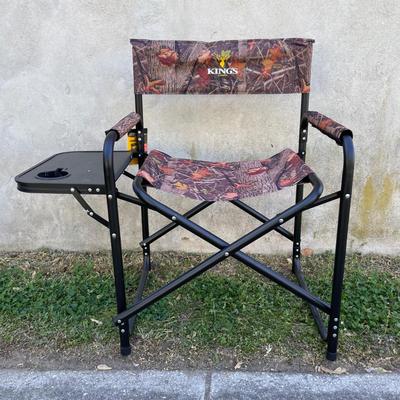 LOT 289: 2 Kings Camo Deluxe Folding Chairs w/ Tray Table (New With Tags)