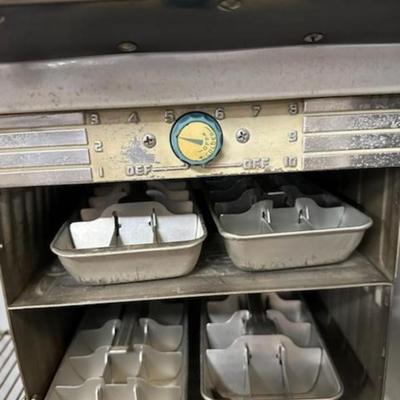 GE Refrigerator Vintage 1940's with Same Era Ice Cube Trays