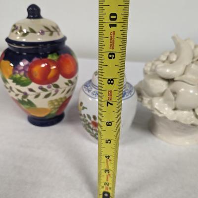 Assortment Of Decorative Jars - Nonni Hand Painted Biscotti Cookie Jar