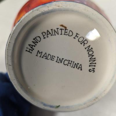 Assortment Of Decorative Jars - Nonni Hand Painted Biscotti Cookie Jar