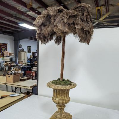 Osterich Feather 'Trees' in Urn Vases