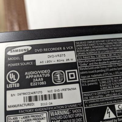 Samsung DVD Recorder & VCR Model DVD-VR375