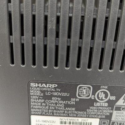 Sharp LC19DV22U 19-Inch LCD TV with Built-In DVD Player & Remote