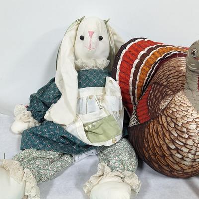 Stuffed Animals & Lady Bug Flag