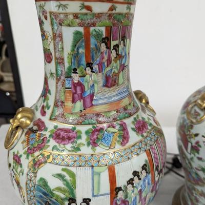 Pair Of Asian Table Lamps