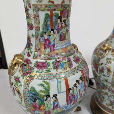 Pair Of Asian Table Lamps