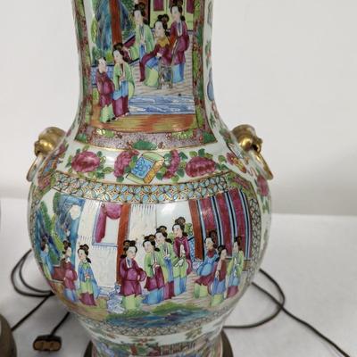 Pair Of Asian Table Lamps