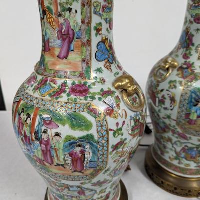 Pair Of Asian Table Lamps