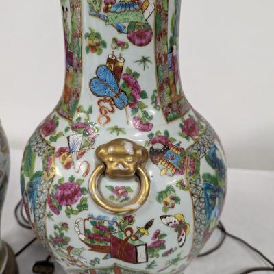 Pair Of Asian Table Lamps