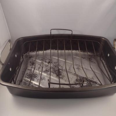 Kitchen Accessories- Cuisinart Roasting Pan with Rack and Stainless Grilling Pan