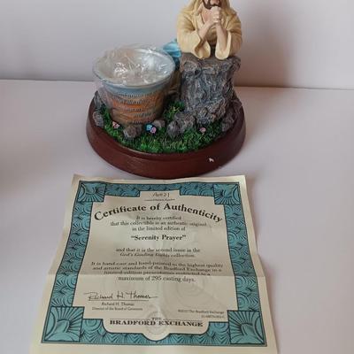 Bradford Exchange Numbered limited edition Serenity Prayer 2nd issue of God's Guiding lights collection w/COA