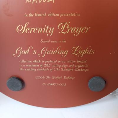 Bradford Exchange Numbered limited edition Serenity Prayer 2nd issue of God's Guiding lights collection w/COA