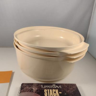 Tupperware Microwave Three Piece Stack Cooker