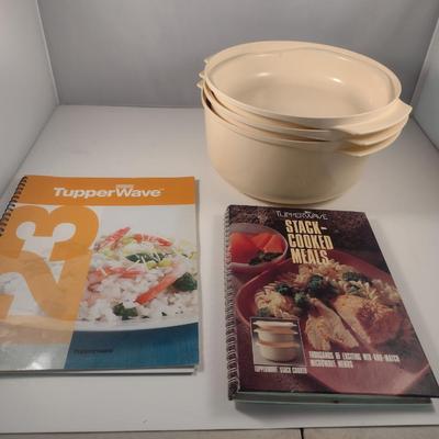 Tupperware Microwave Three Piece Stack Cooker