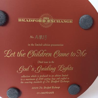 Bradford Exchange Numbered limited-edition Let the Children Come to me 3rd issue of God's Guiding lights collection.