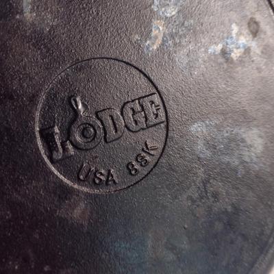 Lodge Cast Iron Skillet with Helper Handle- Approx 10 1/2" in Diameter