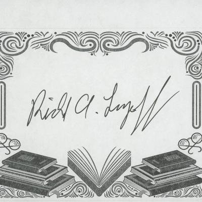 Richard Lupoff signed bookplate