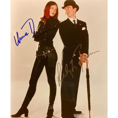 The Avengers Uma Thurman and Ralph Fiennes signed movie photo