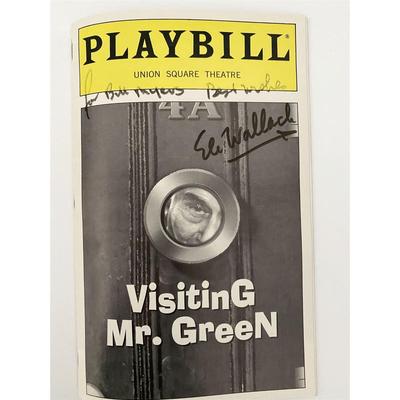 Eli Wallach signed Visiting Mr Green Playbill