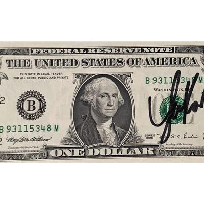 Yakov Smirnoff signed dollar bill