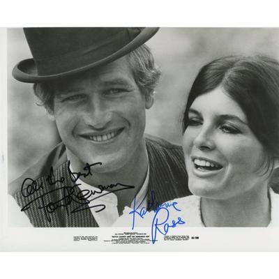 Katherine Ross and Paul Newman signed 